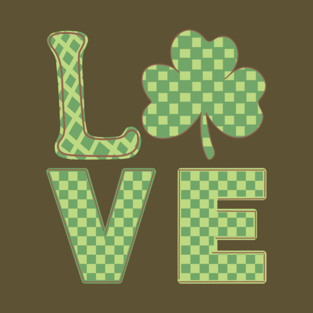 Love Shamrock Leaf Clover St Patricks Day by The WYLD Tribe