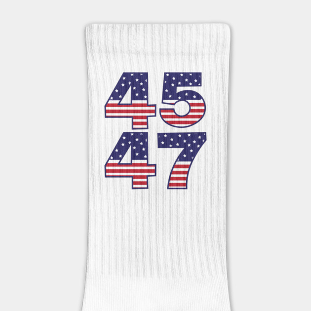 45 47 Trump 2024 American Flag by Creatifly Graphic Tees