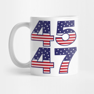 45 47 Trump 2024 American Flag Mug