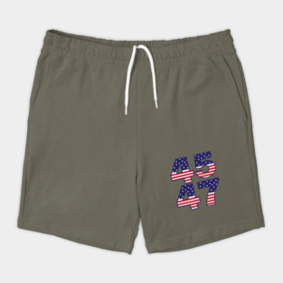 45 47 Trump 2024 American Flag Shorts