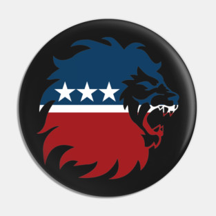 Libertarian Lion Pin