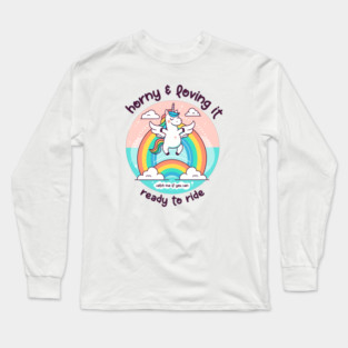 HORNY & LOVING IT Long Sleeve T-Shirt