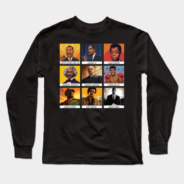 Icons of Black History - Men's Edition Long Sleeve T-Shirt by UrbanLifeApparel