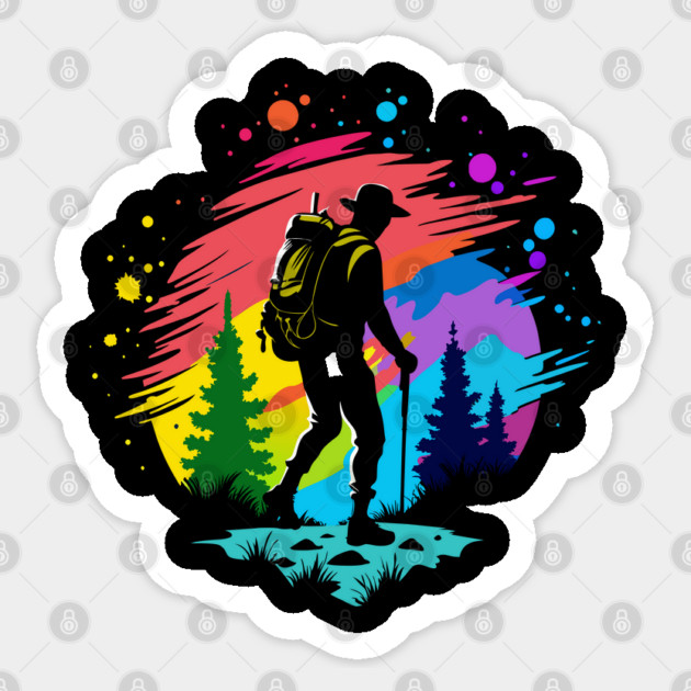 Hiking Solo Summit Ver. 1 Sticker by TurnEffect