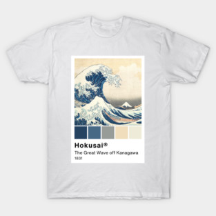 Hokusai - The Great Wave off Kanagawa - Pantone Color swatch, Art Paintings Art history Classic T-Shirt