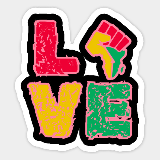 Black History Month Love For Valentines Day Magnet by Creatifly Graphic Tees