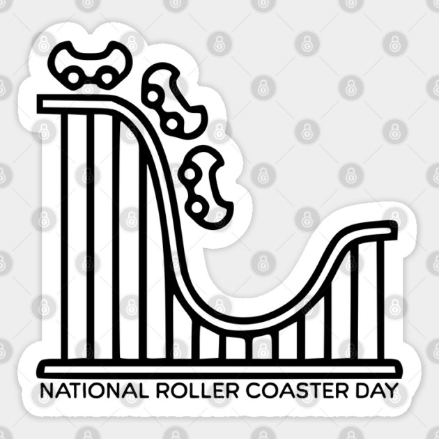 National Roller Coaster Day Sticker by HolidayBug