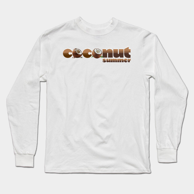 Coconut Summer Long Sleeve T-Shirt by HolidayBug