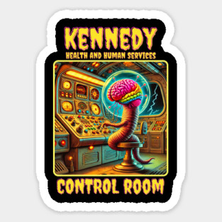 Brain Worm in Control Sticker