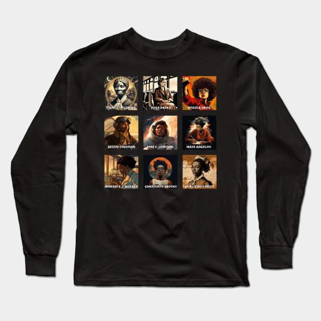 Icons of Black History - Women's Edition Long Sleeve T-Shirt by UrbanLifeApparel