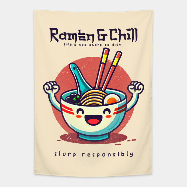 RAMEN & CHILL Tapestry by Fabrik
