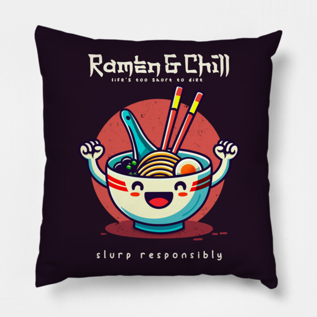 RAMEN & CHILL Pillow by Fabrik