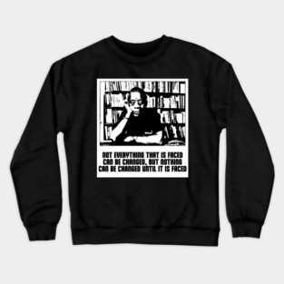JAMES BALDWIN - BLACK WHITE VINTAGE QUOTE Crewneck Sweatshirt