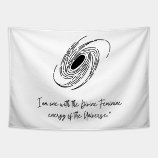 Divine Feminine Energy Line Art Tapestry