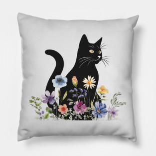 Midnight Blooms Pillow