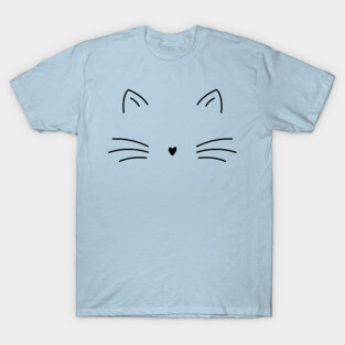Elegant Minimalist Cat Line Art T-Shirt