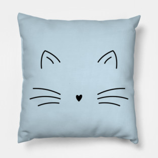 Elegant Minimalist Cat Line Art Pillow