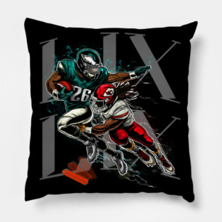 Saquon Showdown - Super Bowl 59 Edition Pillow