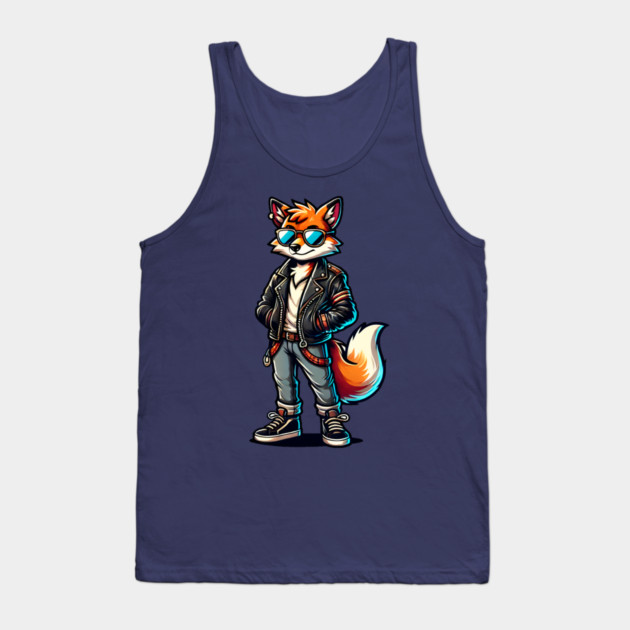 cool fox Tank Top by Demian Stipatio