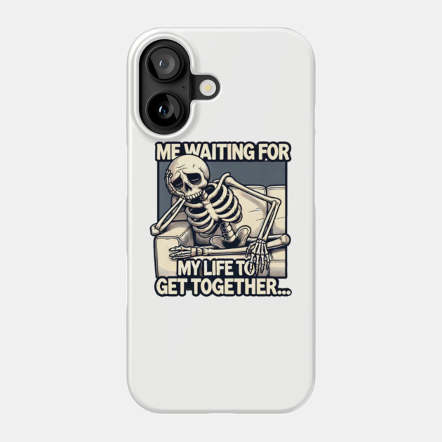 Depressed Skeleton Meme Phone Case by Demian Stipatio