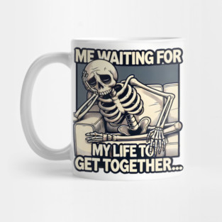 Depressed Skeleton Meme Mug