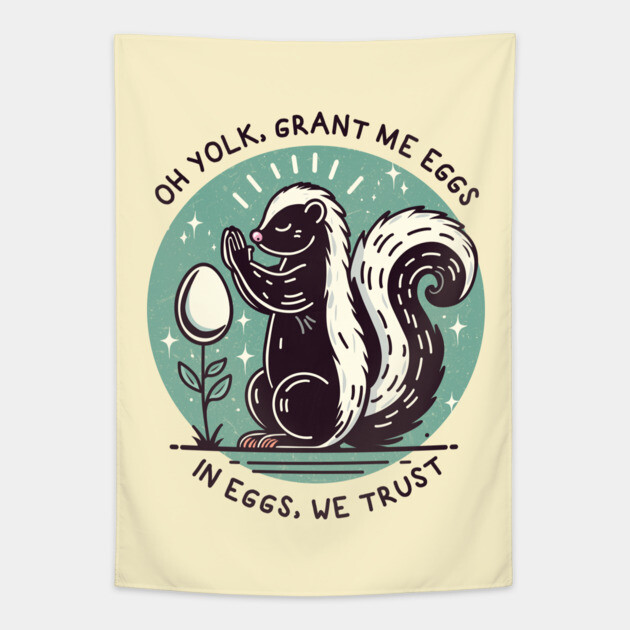 IN EGGS, WE TRUST Tapestry by Fabrik