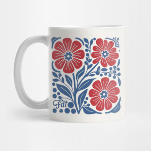 Subtle Anti Trump Floral FDT Mug