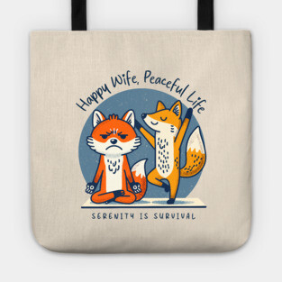 HAPPY WIFE, PEACEFUL LIFE Tote
