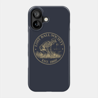 Lost Ball Society – Funny Golfer Skeleton Design (Light Version) Phone Case