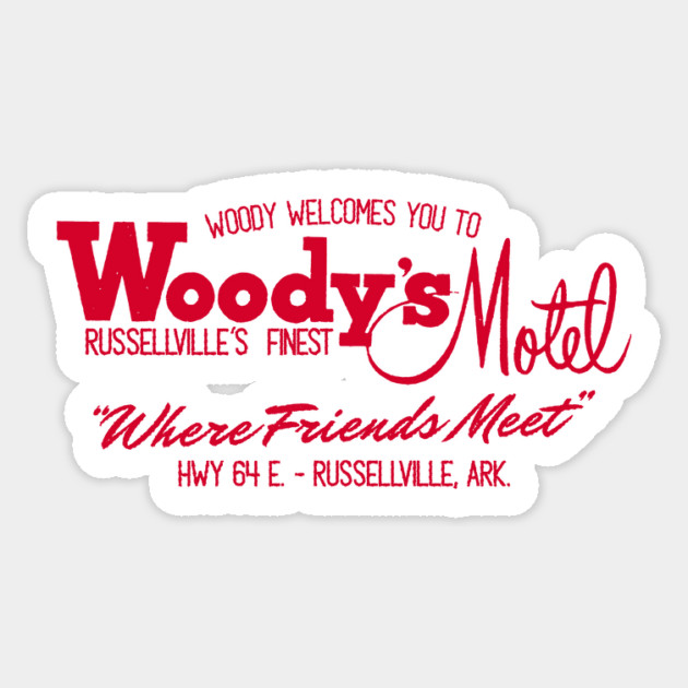 Woody's Motel Sticker by rt-shirts