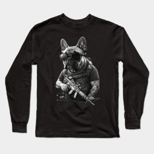 Tactical Frenchie Long Sleeve T-Shirt