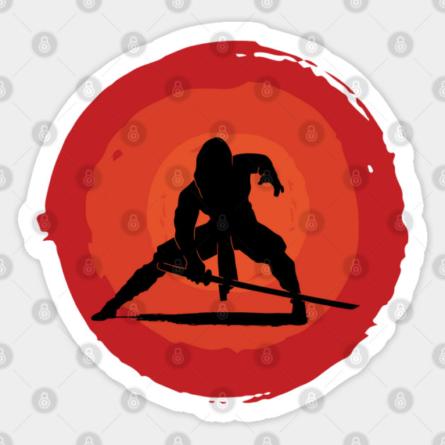 Ninja Sunset Sticker by HolidayBug
