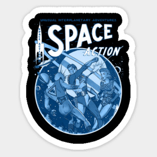 Sci Fi Space Action Adventures Sticker