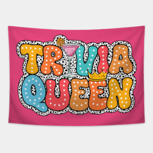 Trivia Night Quiz Game Night Trivia Squad Trivia Queen Tapestry