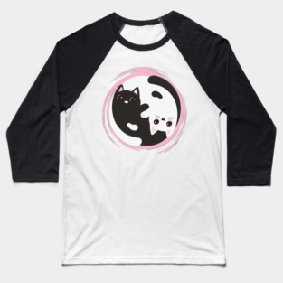 Yin & Yang Meowgic Baseball T-Shirt