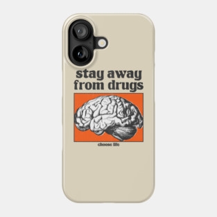 stay away from drugs vintage art Phone Case