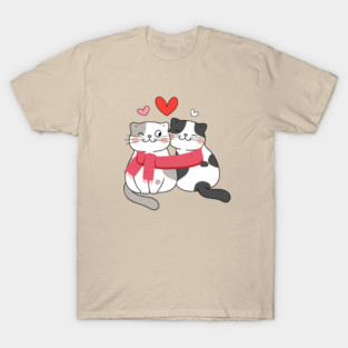 Romantic Kitty Couple T-Shirt