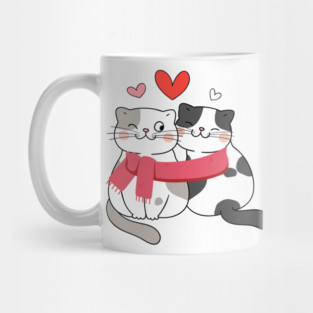 Romantic Kitty Couple Mug