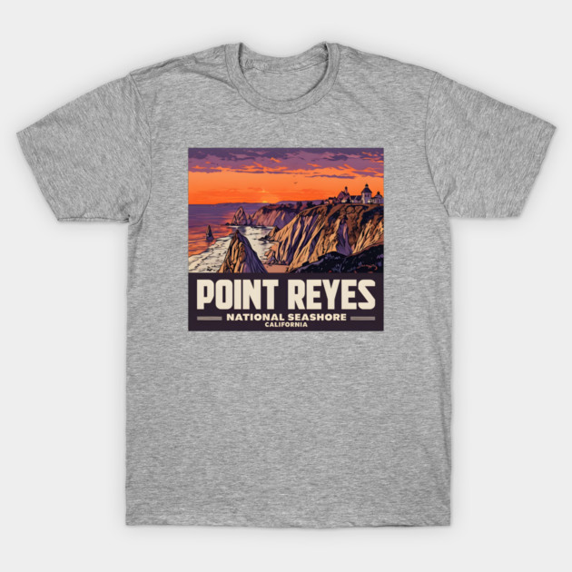Point Reyes Light House Scenic Illustration - Seashore - T-Shirt ...