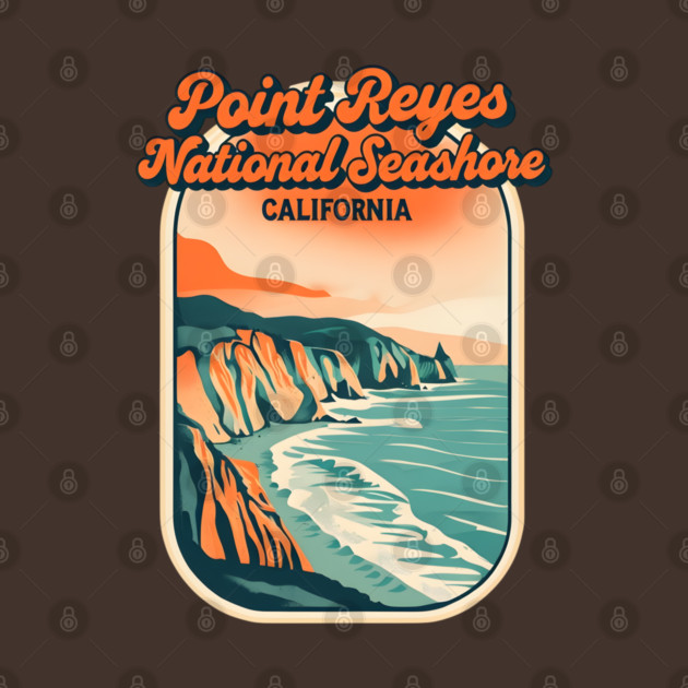 Point Reyes National Seashore 80s Style Vintage Illustration ...