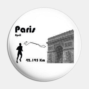 Paris marathon Pin
