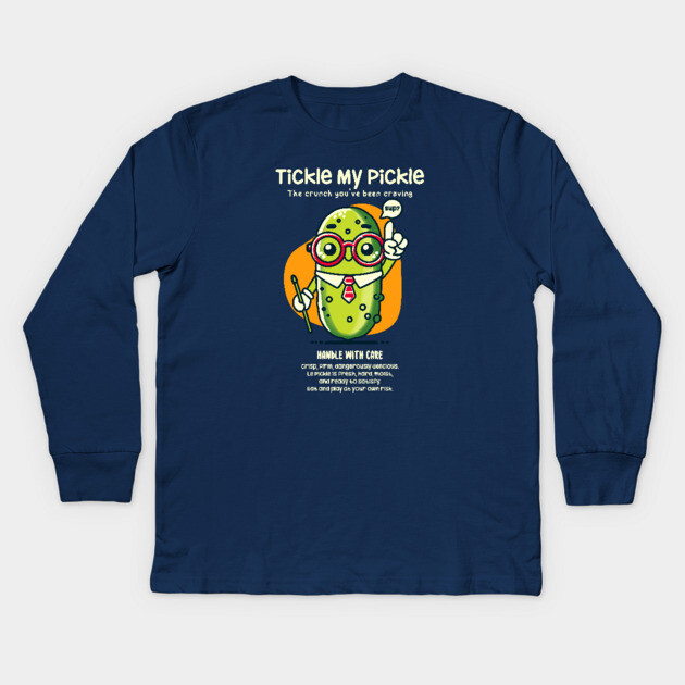 TICKLE MY PICKLE Kids Long Sleeve T-Shirt by Fabrik