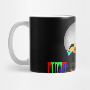 Chat Noir Holi Hai with Full Moon Mug
