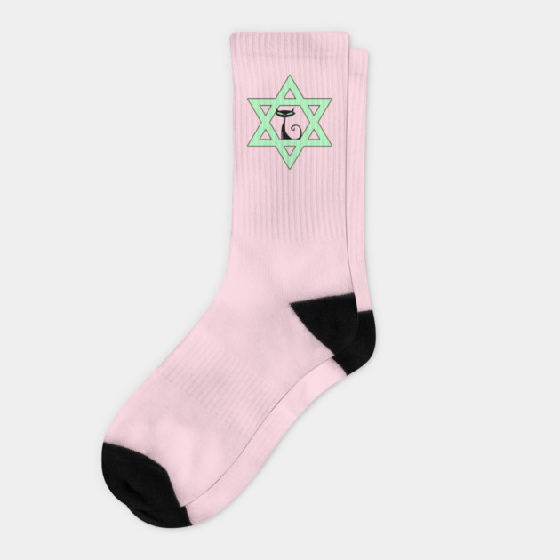 Jewish Kitty Cat Star of David Socks by HolidayBug