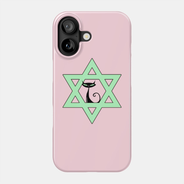 Jewish Kitty Cat Star of David Phone Case by HolidayBug