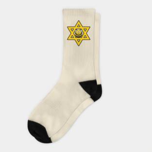 Jewish Bee Star of David Socks