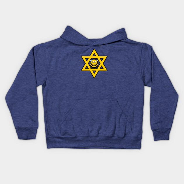 Jewish Bee Star of David Kids Hoodie by HolidayBug