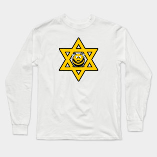 Jewish Bee Star of David Long Sleeve T-Shirt