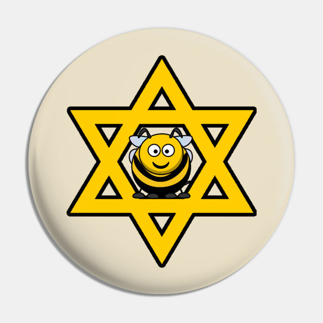 Jewish Bee Star of David Pin by HolidayBug
