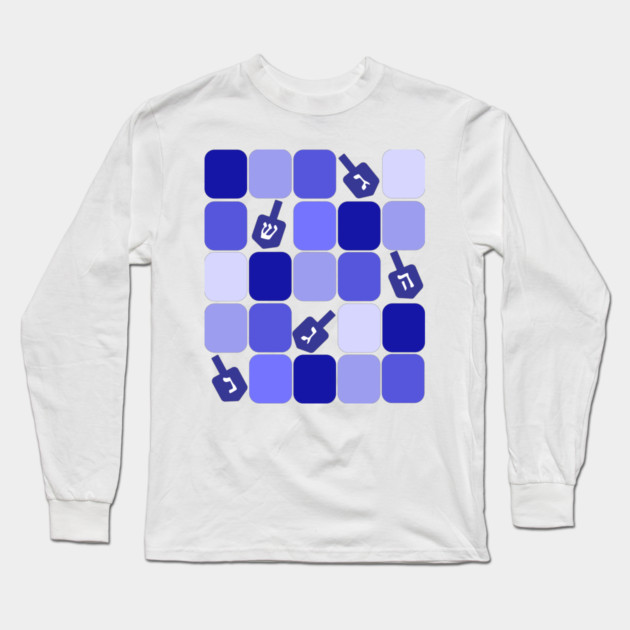 Patchwork Dreidels Long Sleeve T-Shirt by HolidayBug